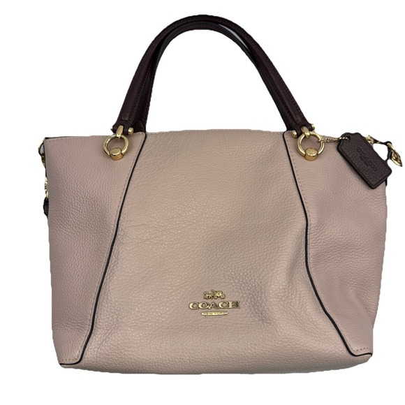 Coach Handbags - Coach Pink and Brown Leather Satchel
